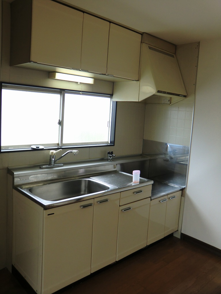 Kitchen. There is a window in the kitchen.