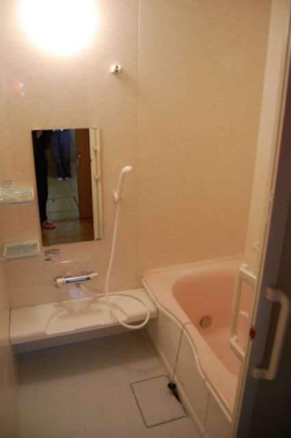 Bath. With bathroom mirror