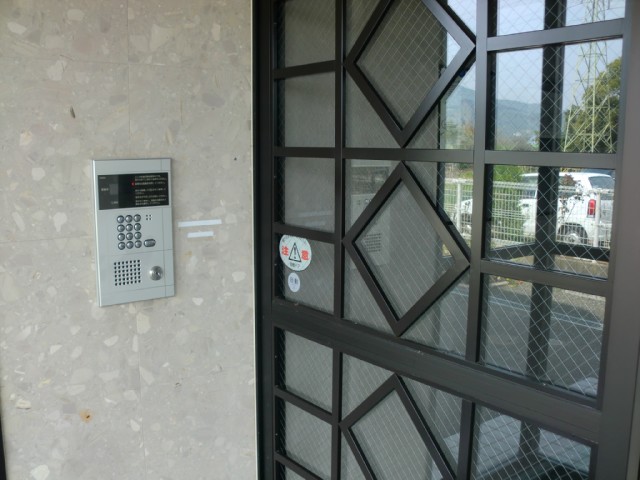 Building appearance. Auto-lock entrance