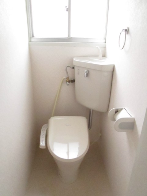 Toilet. Small window there of toilet