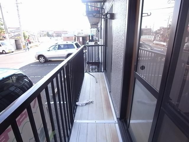 Balcony. Day is good.