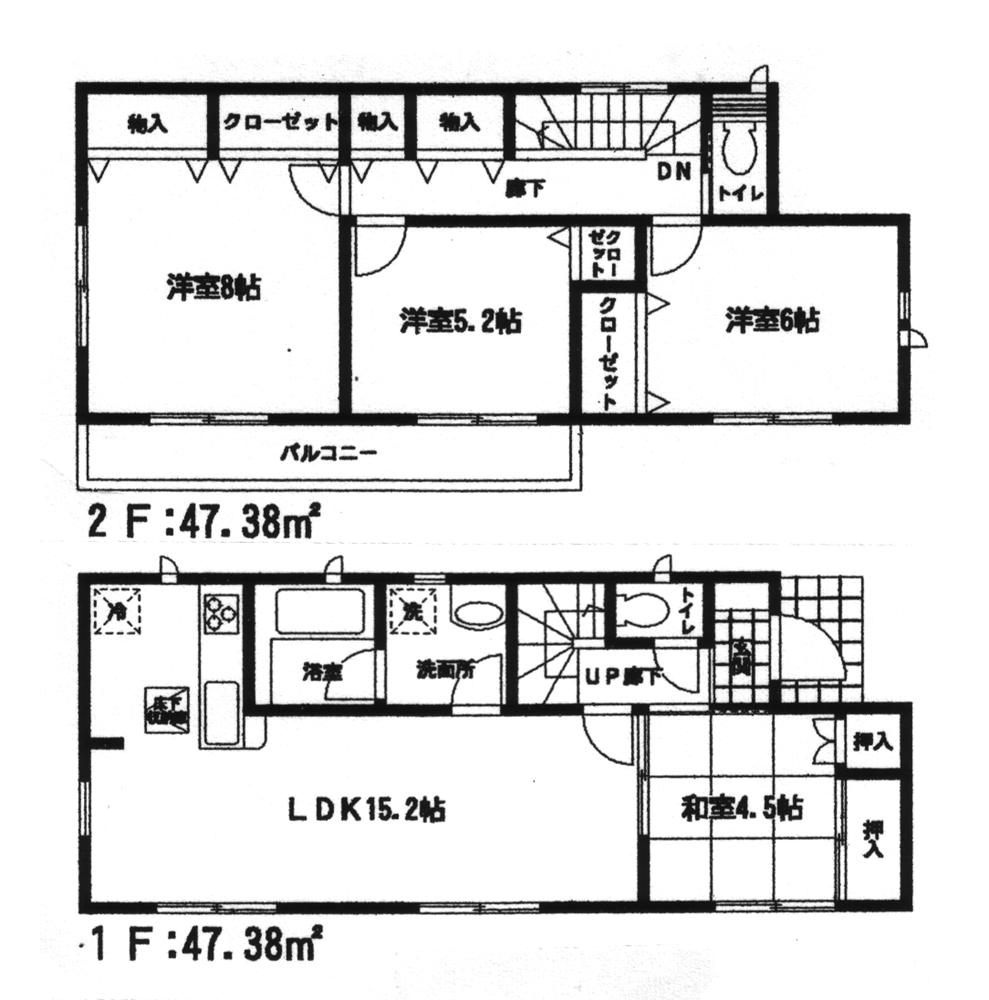 Floor plan. 22,800,000 yen, 4LDK, Land area 148.98 sq m , Building area 94.76 sq m