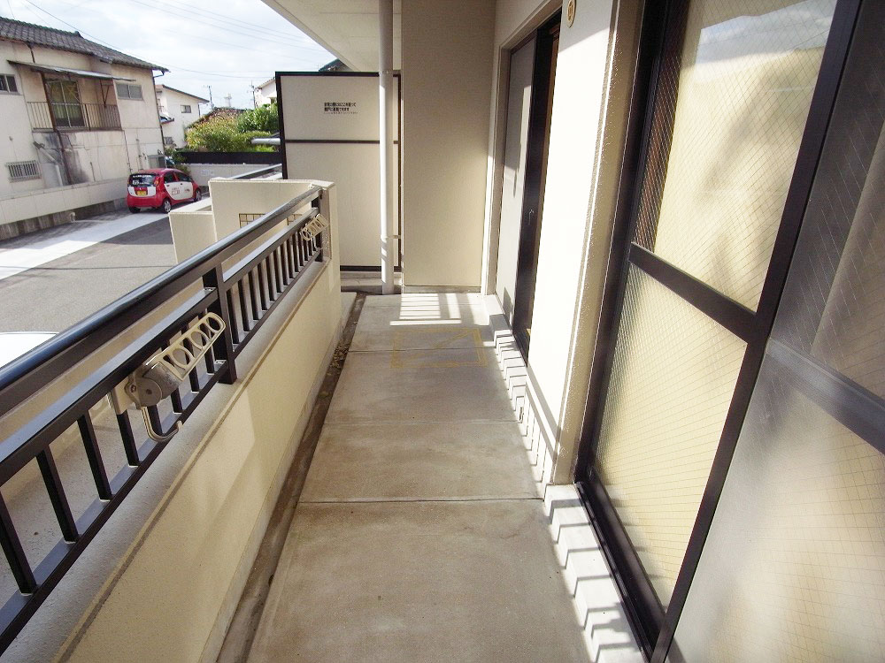 Balcony. Southwestward