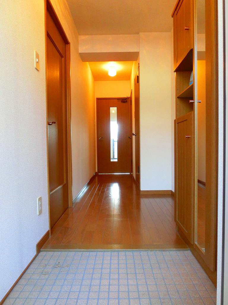 Entrance. Large shoe box in the foyer.