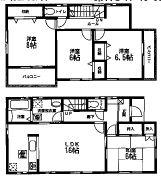 Floor plan. 24,980,000 yen, 4LDK, Land area 201 sq m , Building area 105.99 sq m 4LDK