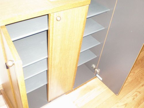 Entrance. Shoes is a box