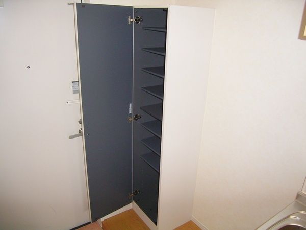 Entrance. Shoes is a box.