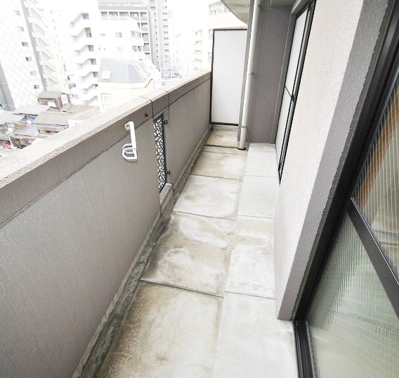 Balcony. Wide balcony