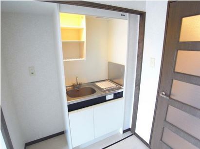 Kitchen. Convenient IH system kitchen