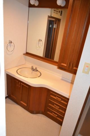 Wash basin, toilet. Storage generous
