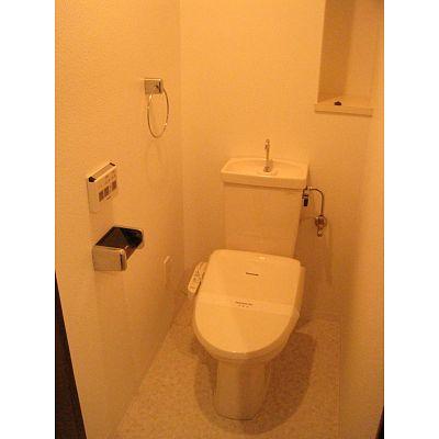 Toilet. Comfortable with warm water washing toilet seat to the toilet