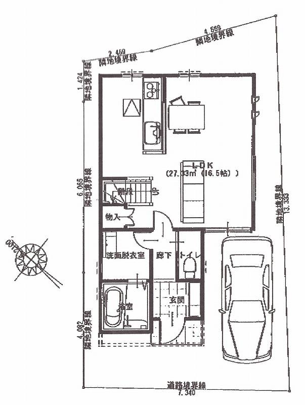 Compartment figure. Land price 20,568,000 yen, Is a land area 88.5 sq m reference section view (^_^) / ~