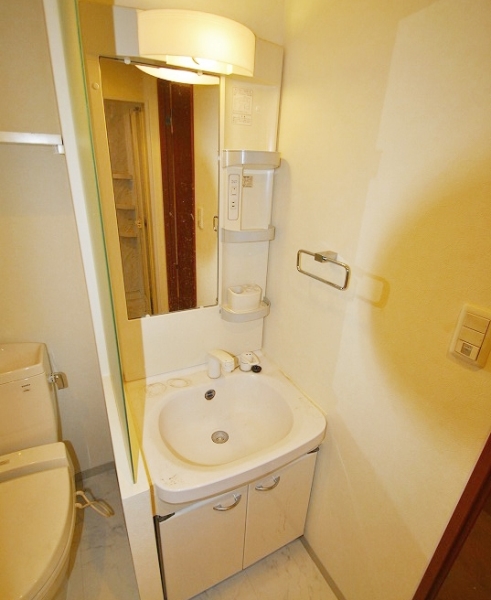 Washroom. Wash basin with shampoo dresser