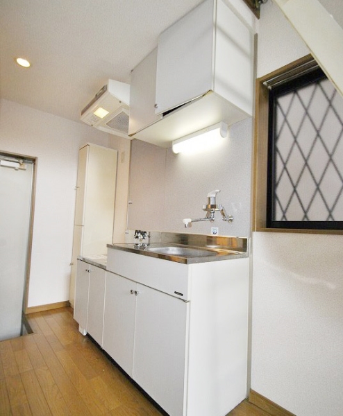 Kitchen. Pat self-catering in a large kitchen