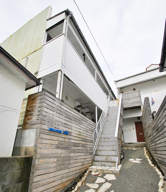 Building appearance. Day good