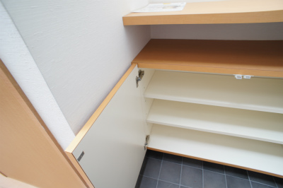 Entrance. There are shoe box and display shelf!