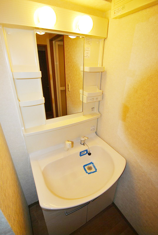 Washroom. Wash basin with shampoo dresser