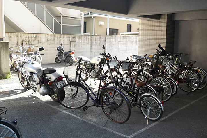 Other common areas. On-site bicycle parking lot