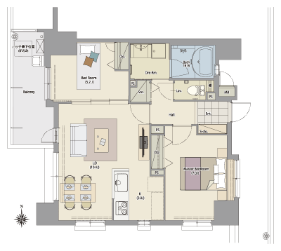 Floor: 2LDK, occupied area: 57.72 sq m, Price: 1980 yen ~ 22,700,000 yen