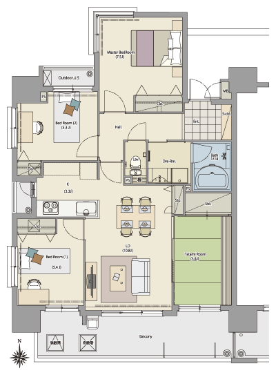 Floor: 4LDK, occupied area: 82.84 sq m, Price: 32,800,000 yen ~ 36 million yen
