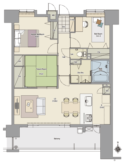 Floor: 3LDK, occupied area: 73.06 sq m, Price: 26.7 million yen ~ 30,600,000 yen