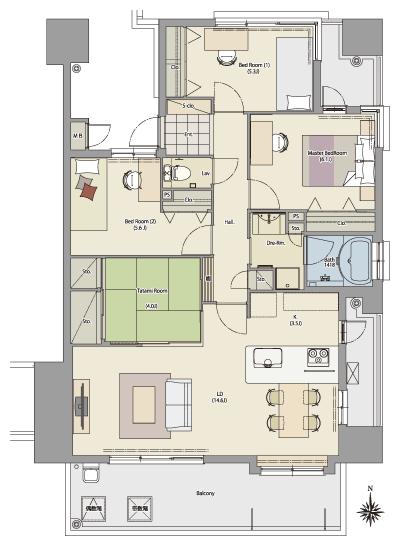 Floor: 4LDK, occupied area: 85.64 sq m, price: 34 million yen ~ 37,900,000 yen
