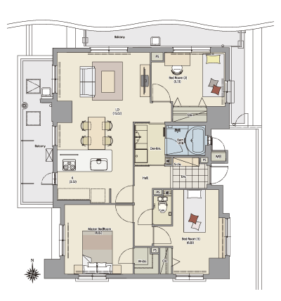 Floor: 3LDK, occupied area: 80.38 sq m, price: 37 million yen