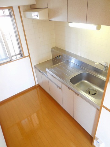 Kitchen. There is a window in the kitchen