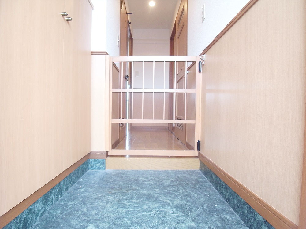 Entrance. With pet jumping out prevention fence