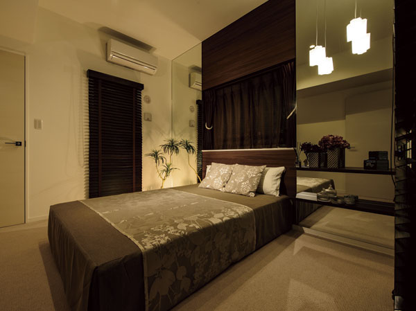 Interior.  [Master bedroom] Emitted from everyday, Spend leisurely relaxation of time. The pursuit of calm and hotel-like luxury, Room of peace. Only the private because it is fun-free space, We pursued the functional beauty.