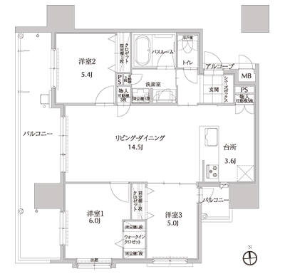 Floor: 3LDK, occupied area: 73.93 sq m, Price: 19.9 million yen ~ 23,100,000 yen