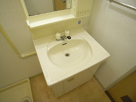 Washroom. With separate wash basin. 