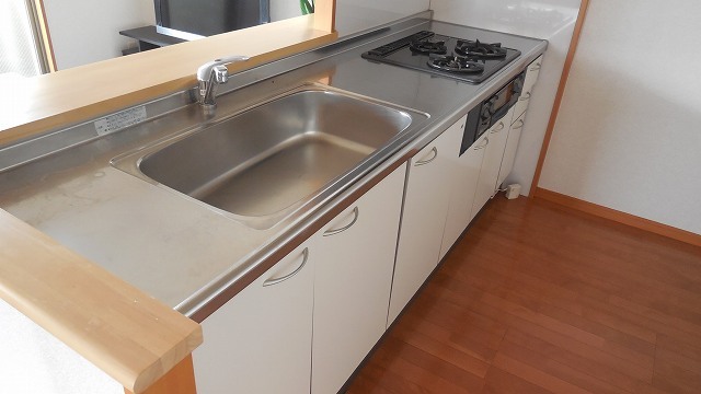 Other room space. 3-burner stove with kitchen