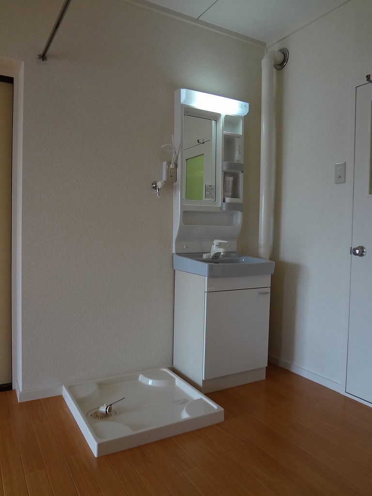 Washroom. Wash basin is a new article. 