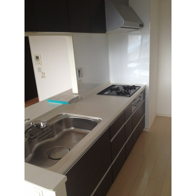 Kitchen. Also overlooks the living at the counter kitchen