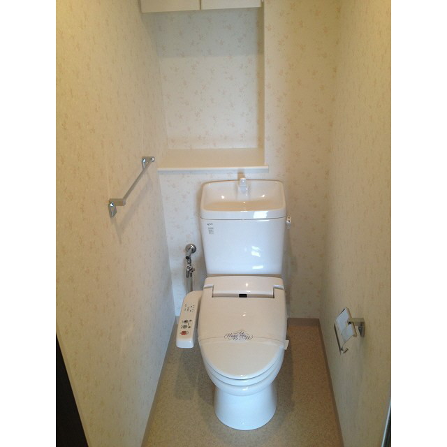 Toilet. Of course, it is with a shower toilet.