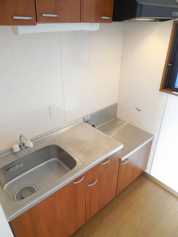 Kitchen. There is a window in the kitchen