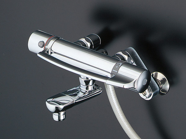 Bathing-wash room.  [Thermostat with faucet] Thermostat with faucet immediately hot water of a suitable temperature can be used. There is a sense of quality in the metal finish, Also it has excellent operability because the handle is large. (Same specifications)