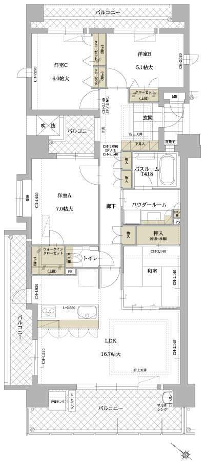 Floor: 4LDK, occupied area: 91.58 sq m, Price: 29,700,000 yen ~ 31 million yen
