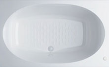 Bathing-wash room.  [Two types of tub to choose] Tub One of the important factors that affect the comfort of the bathroom of the impression and bath time. In the alpha life Yoshizuka Station east you can choose from two designs to your liking. (Oval bathtub photos basic plan) ※ Yes application deadline ・ free