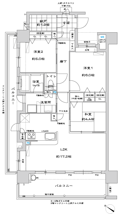 Floor: 3LDK + N, the occupied area: 78.28 sq m, Price: 24,100,000 yen ~ 25.6 million yen