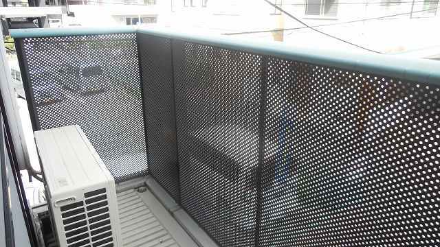 Balcony. Fashionable balcony is railing