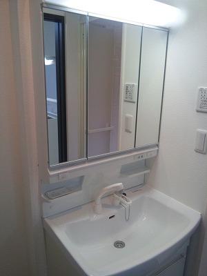 Wash basin, toilet. Shampoo dresser equipped