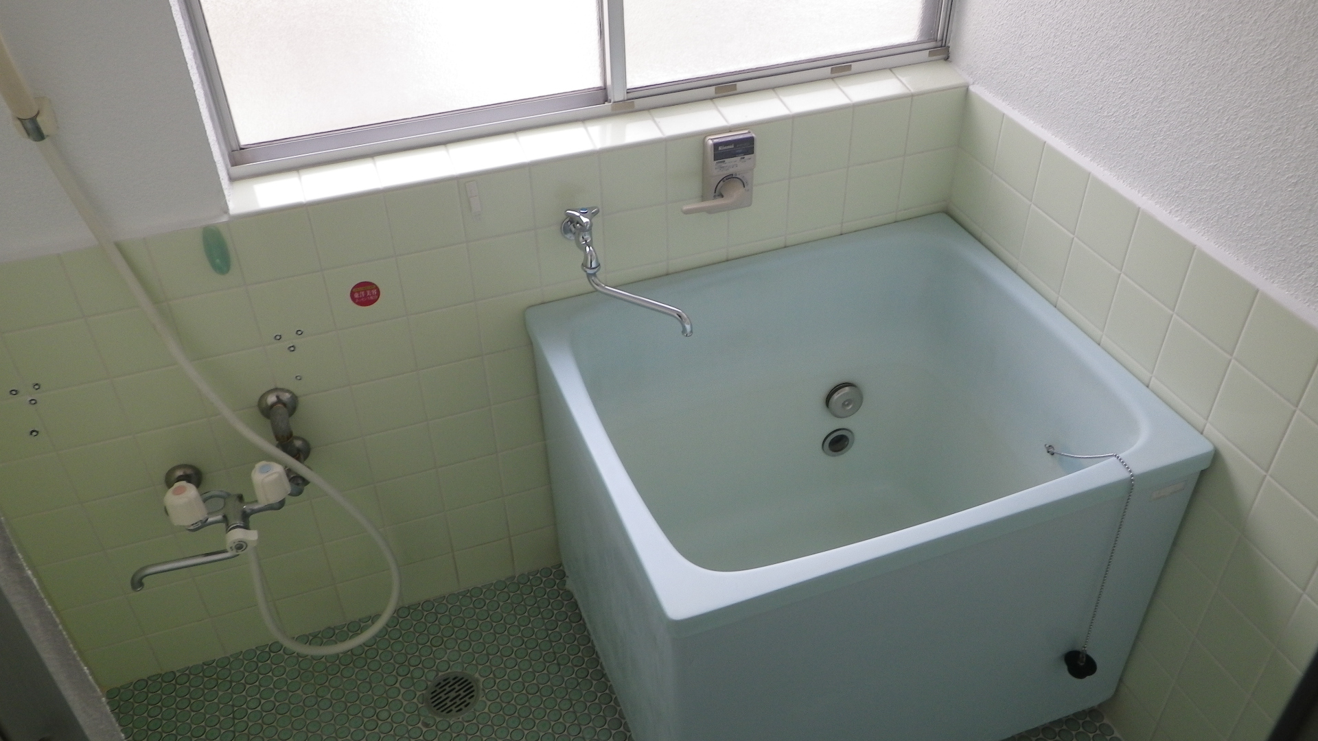 Bath. Hot water shower