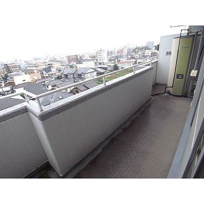Balcony. Washing a wide balcony ・ Effortlessly Dried futon