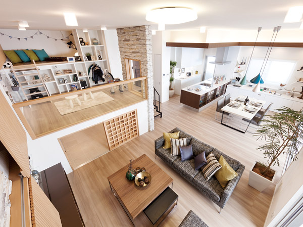 Room and equipment. 8th floor ~ 10 floor premium floor. Not only the spread of horizontal, Attention to the spatial spread in vertical that utilize the ceiling height ※ All indoor photo taken at the apartment gallery. In the apartment gallery, Joinery and flooring, You can see the water around facilities such as a kitchen. Floor plan is different from the one of this sale.