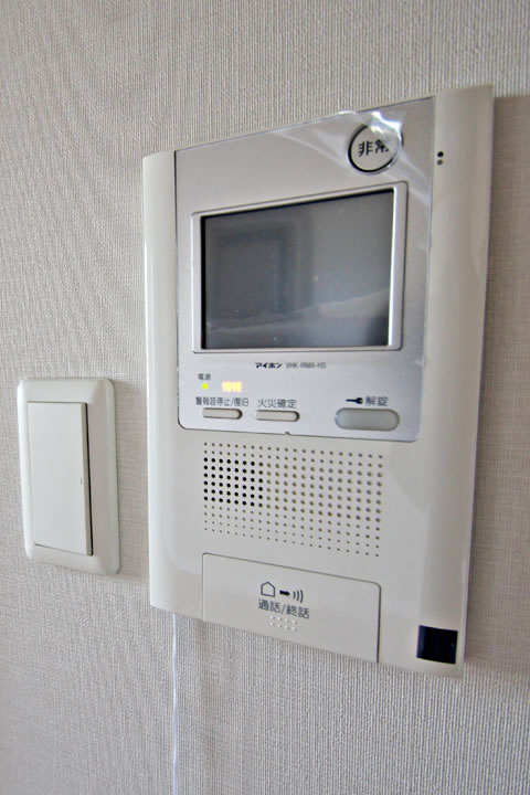 Security. TV monitor with intercom