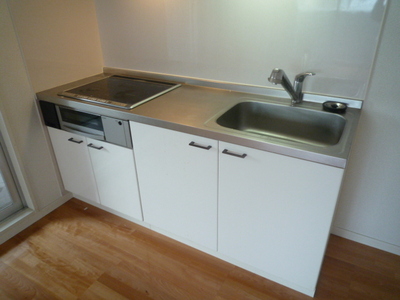 Living and room. System kitchen