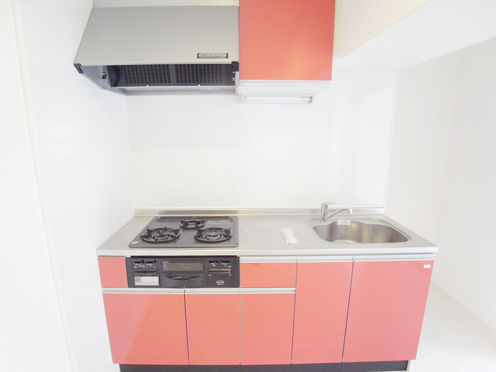 Kitchen. 3-neck gas stove ・ With grill