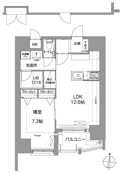 Floor: 1LDK, occupied area: 48.42 sq m, Price: 23.6 million yen ~ 27,400,000 yen